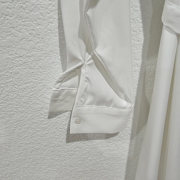 Kkamang White Hi Low Midi Shirt Dress Korean Fashion Size XL - Picture 6 of 8